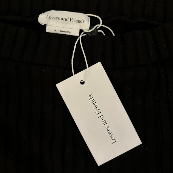 Lovers + Friends Candace Ribbed Knit Cropped Notch Hem Pants - Picture 4 of 4